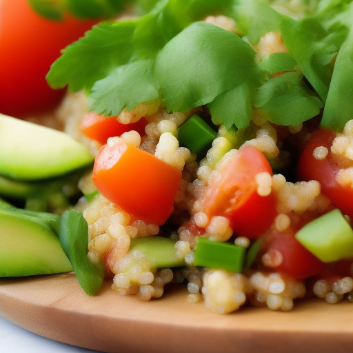 Ensalada de quinoa, aguacate y tomate