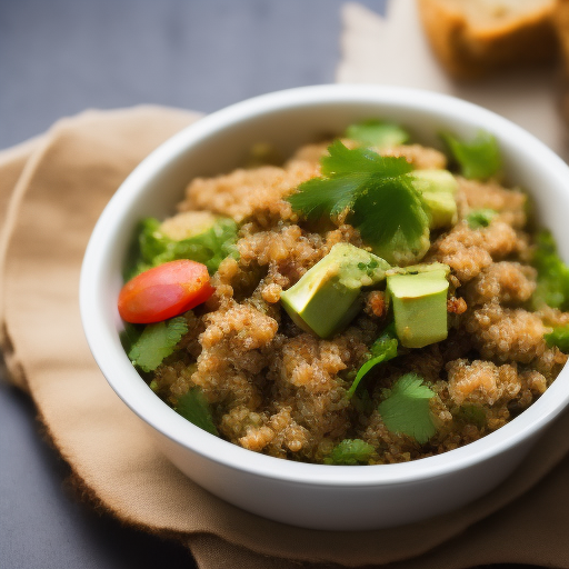 Ensalada de quinoa con pollo y aguacate