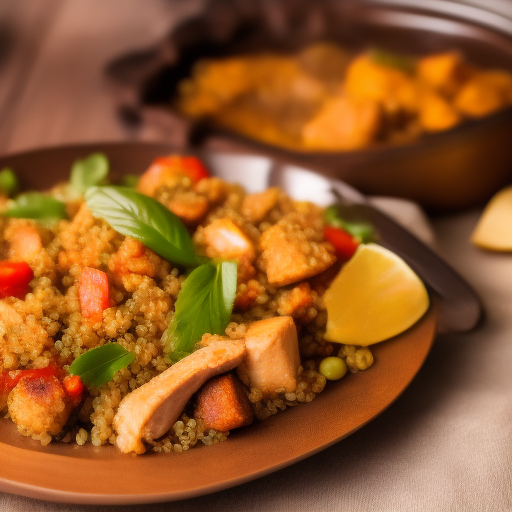 Ensalada de quinoa y pollo al curry