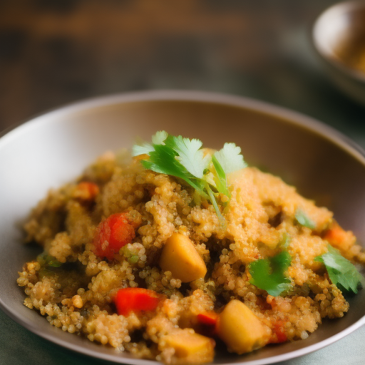 Ensalada de quinoa y vegetales al curry