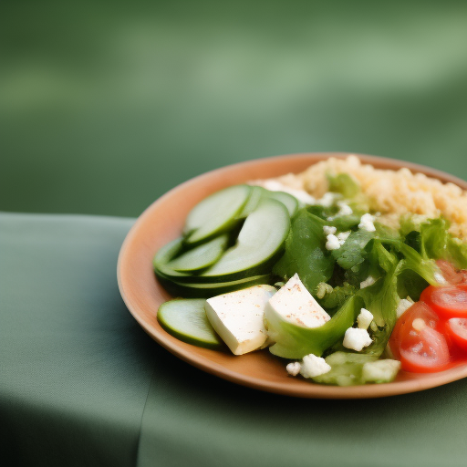 Ensalada de sandía y queso feta con vinagreta de menta