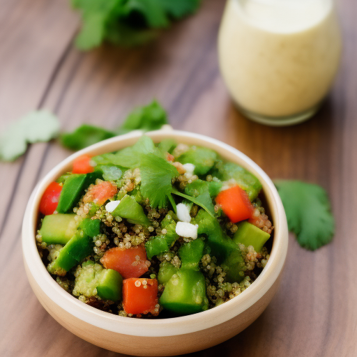 Ensalada fresca de quinoa y aguacate