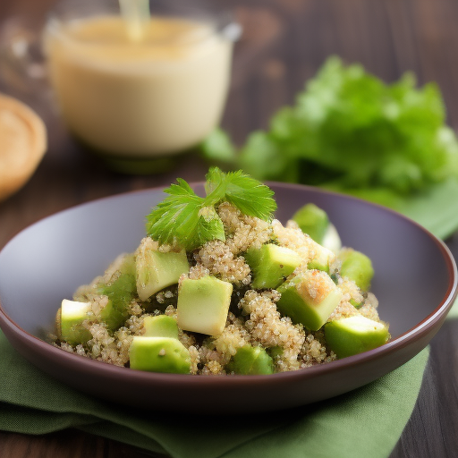 Ensalada de quinoa y aguacate con vinagreta de miel y mostaza