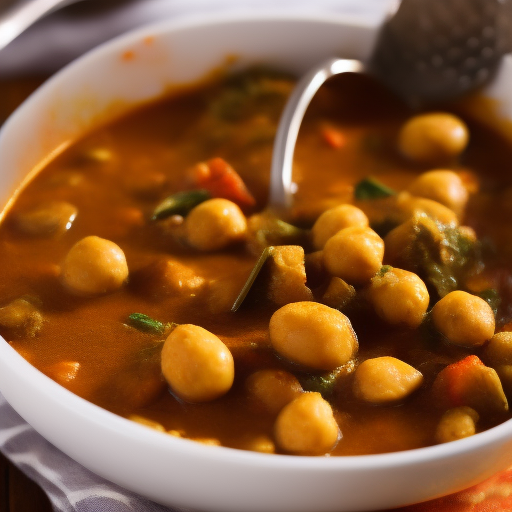 Curry de garbanzos y espinacas