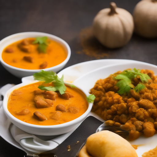 Curry de lentejas y espinacas