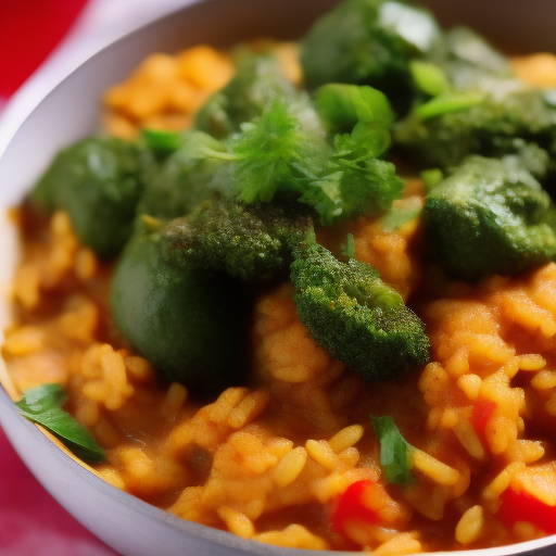 Arroz con verduras al curry