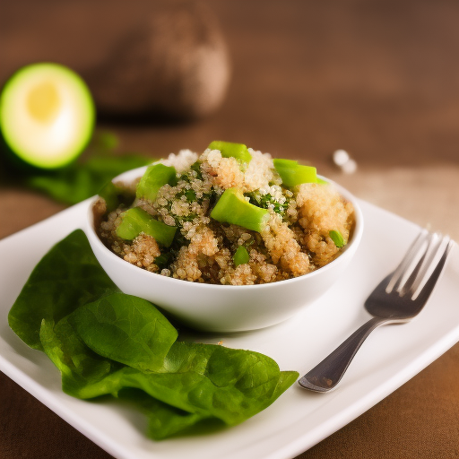 Ensalada de quinoa con aguacate y frijoles