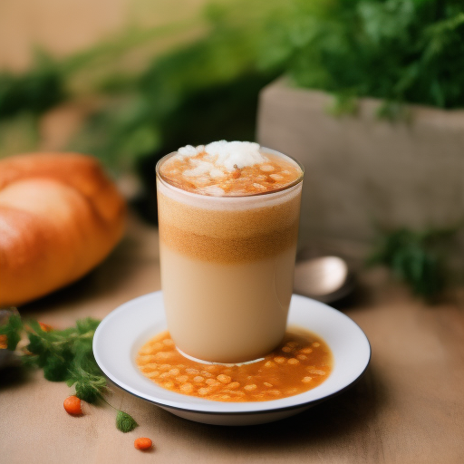 Sopa de lentejas con espinacas y zanahorias