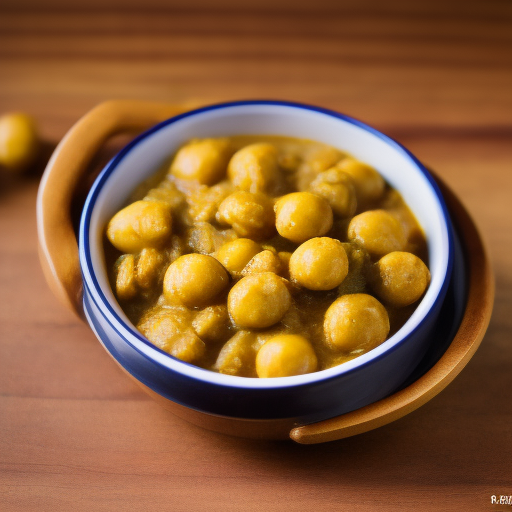 Curry de garbanzos y espinacas