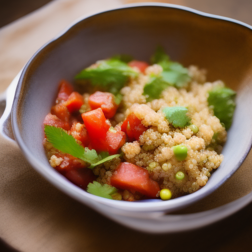 Ensalada de quinoa con aguacate y tomate