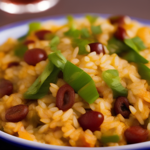 Arroz frito con verduras al estilo tailandés