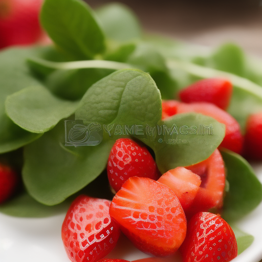 Ensalada de fresas y espinacas con aderezo de yogur