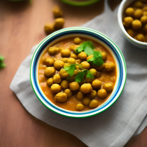 Curry de garbanzos y espinacas