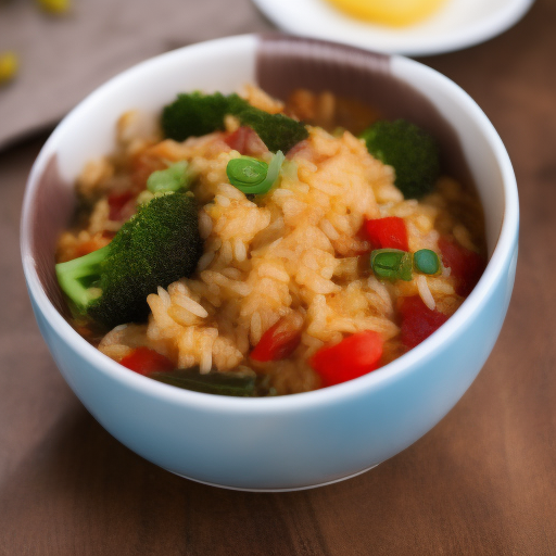 Arroz con verduras al estilo oriental