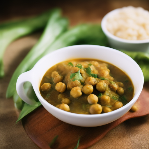 Curry vegetariano de garbanzos y espinacas