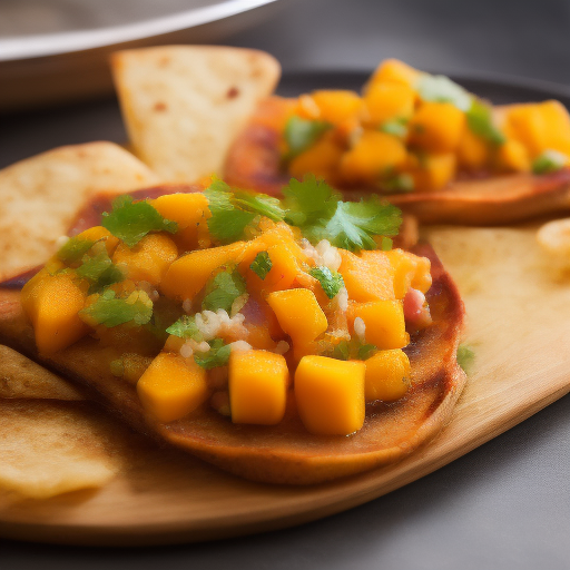 Filetes de pescado con salsa de mango y jengibre