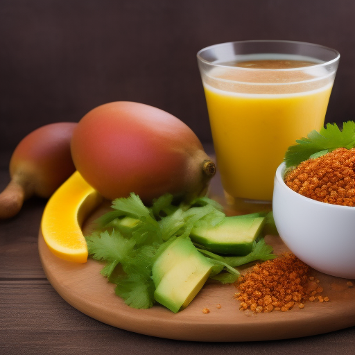 Ensalada de atún con aguacate y mango