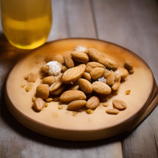 Salmón con costra de nueces y salsa de miel y mostaza