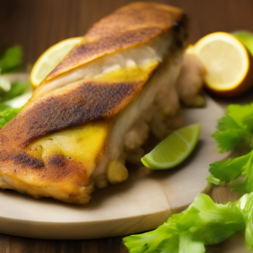 Filetes de dorada al horno con salsa de limón y eneldo