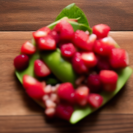 Ensalada de salmón ahumado con fresas y aguacate