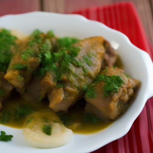 Costillas de cordero al horno con salsa de menta