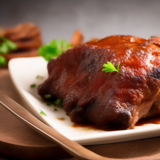 Costillas de cerdo al horno con salsa BBQ casera