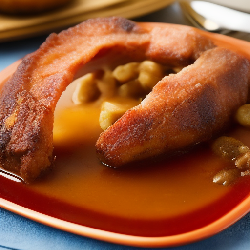 Costillar de cerdo al horno con salsa de miel y mostaza