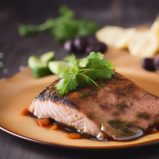 Filete de res con salsa de vino tinto