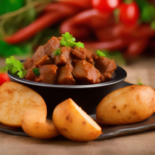 Carne en adobo con papas y zanahorias