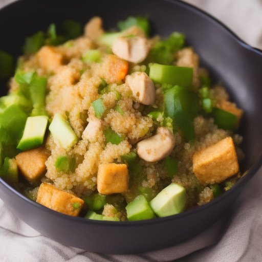 Ensalada de quinoa con pollo y aguacate