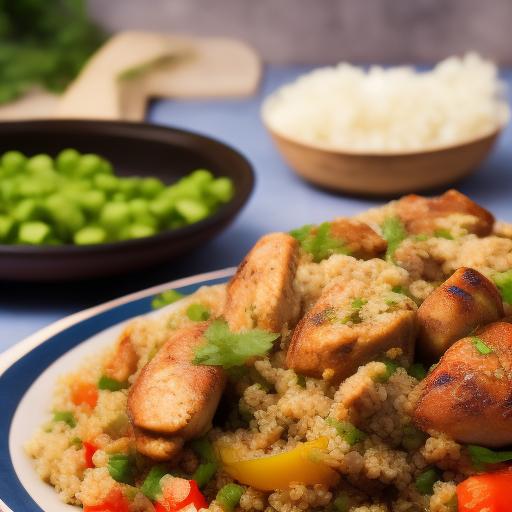 Ensalada de quinoa y pollo a la parrilla