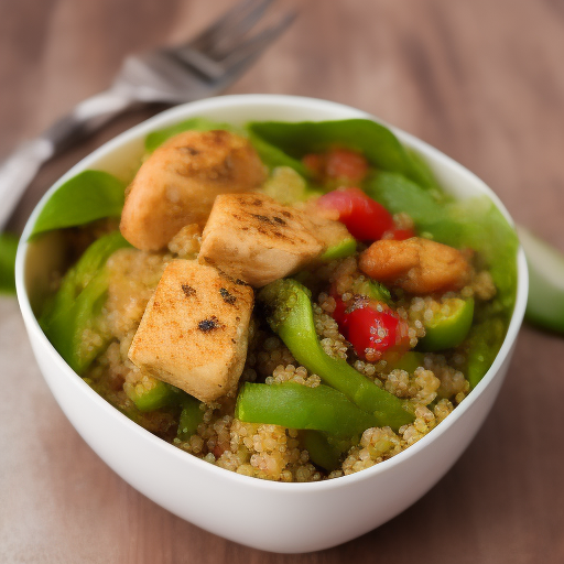 Ensalada de quinoa con pollo y aguacate