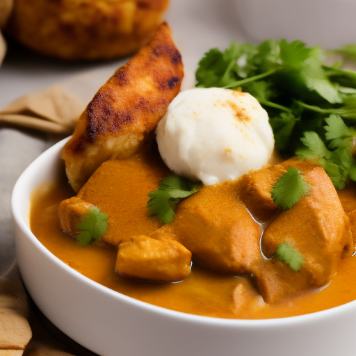 Pollo al curry con leche de coco y arroz integral