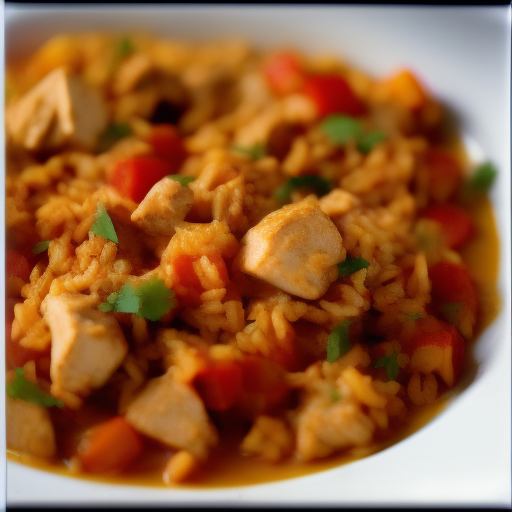 Ensalada de arroz y pollo al curry