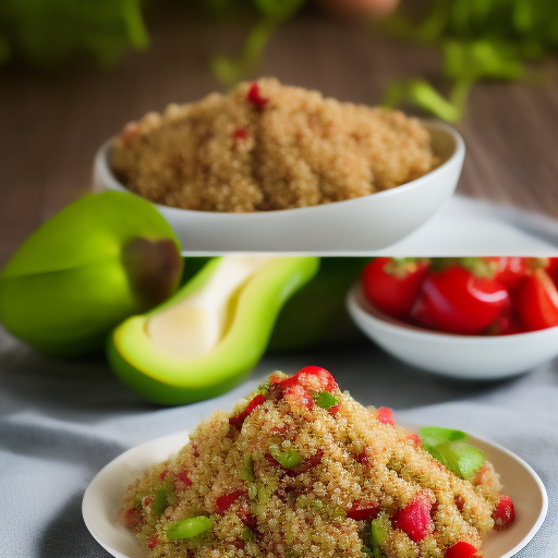 Ensalada de quinoa, aguacate y fresas