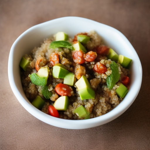 Ensalada de quinoa con aguacate y lentejas