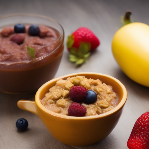 Panqueques de plátano y avena con salsa de frutos rojos