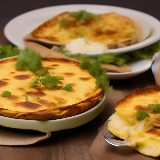 Tortilla de queso y vegetales