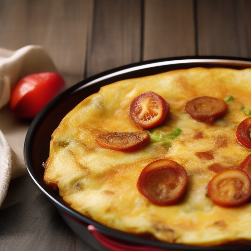 Omelette de espinacas y champiñones con toque de queso