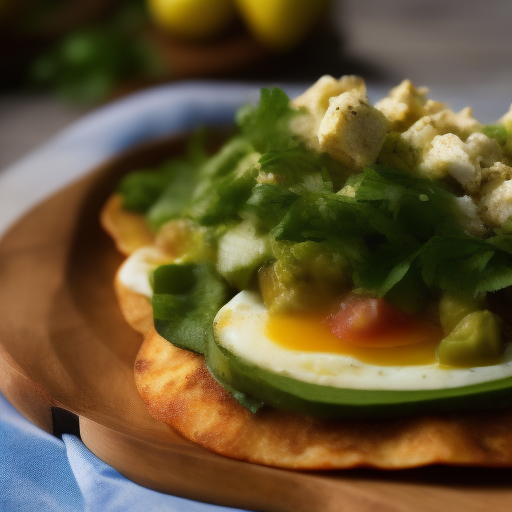 Tostadas de Aguacate y Huevo con Tomate y Queso