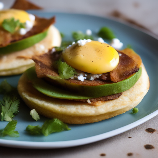 Tostadas de aguacate con huevo y queso fresco