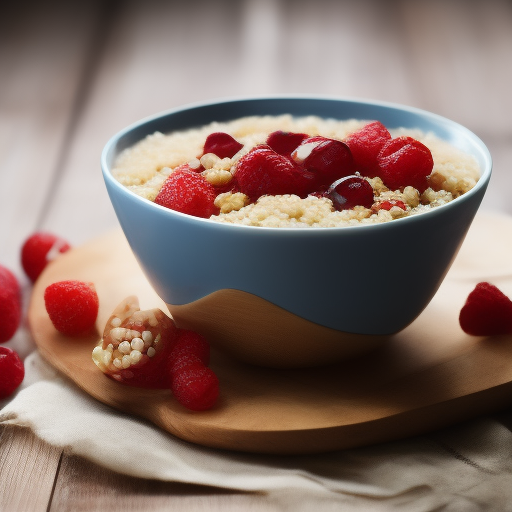 Desayuno saludable de quinoa con frutas