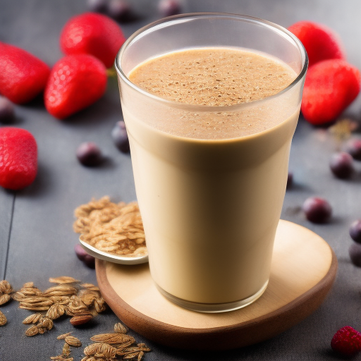 Delicioso batido de avena y fresas para un desayuno saludable