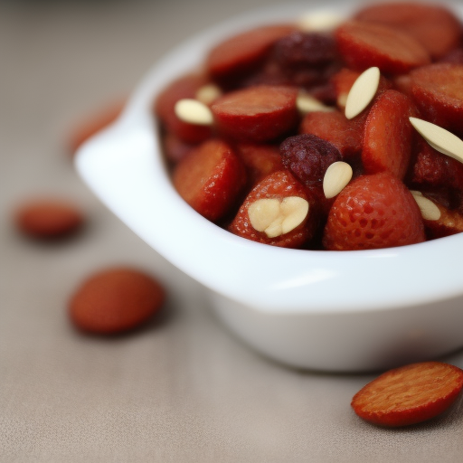 Bowl de avena con frutos rojos y almendras