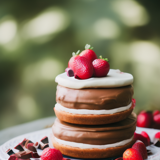 Delicioso Pastel de Chocolate y Fresas