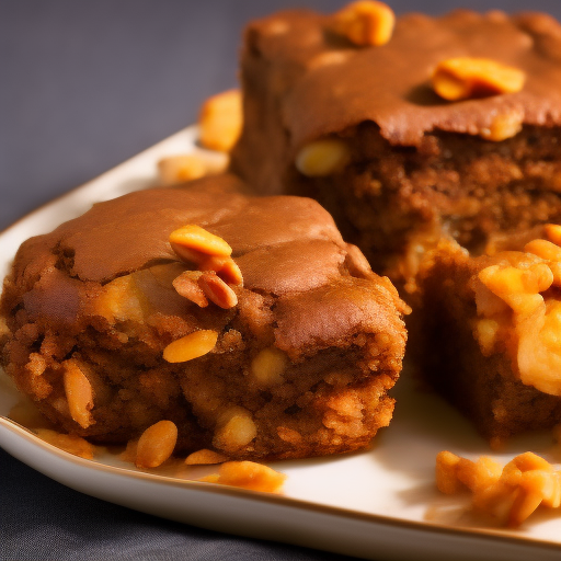 Brownie de calabacín con nueces