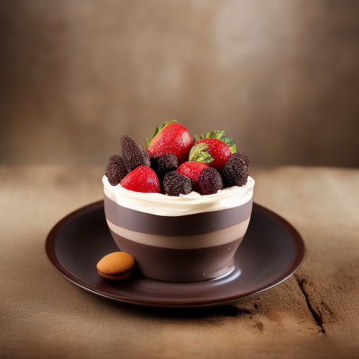 Mousse de chocolate blanco con frutas del bosque