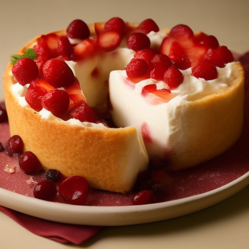 Tarta de queso y mermelada de frutos rojos sin horno