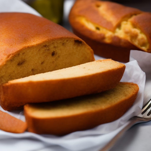 Delicioso budín de pan con arándanos