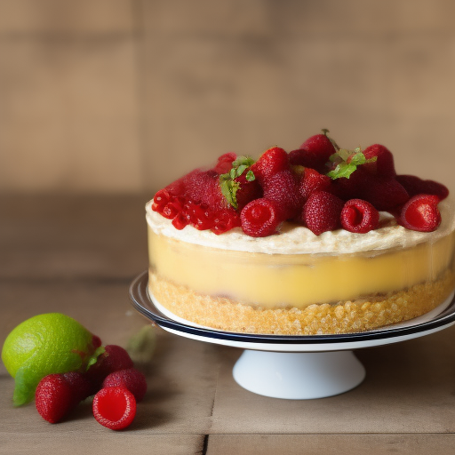 Tarta de queso con frutos del bosque